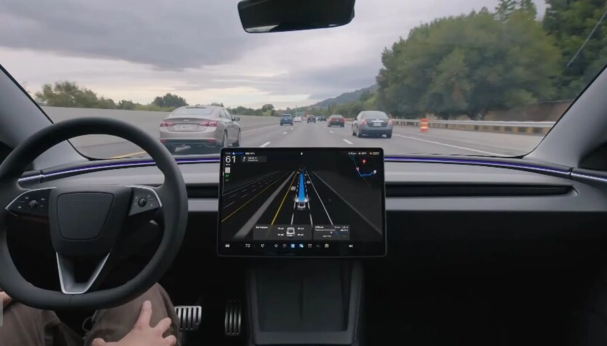 Tesla’s Full Self-Driving feature in use